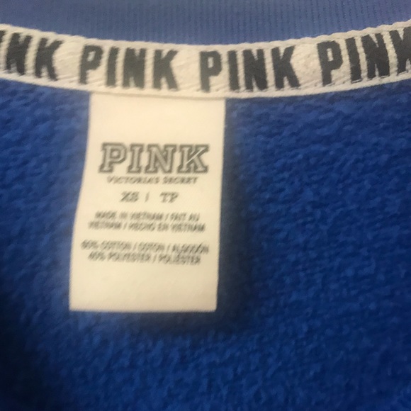 Victoria’s Secret Pink crop top sweatshirt Sz XS - Picture 5 of 6